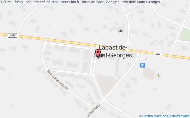 plan L'écho Loco, Marché De Producteurs Bio à Labastide-saint-georges Labastide-Saint-Georges
