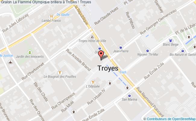 plan La Flamme Olympique Brillera à Troyes ! Troyes