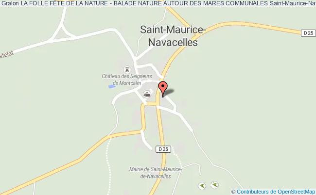 plan La Folle FÊte De La Nature - Balade Nature Autour Des Mares Communales Saint-Maurice-Navacelles