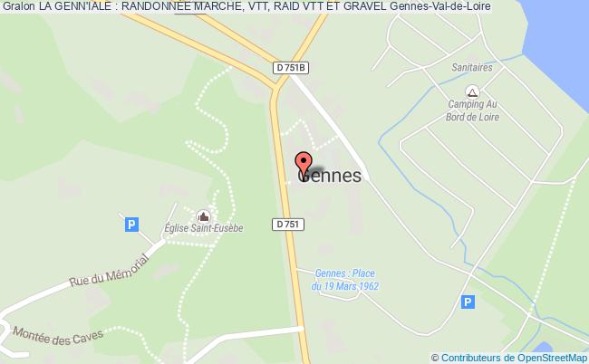 plan La Genn'iale : RandonnÉe Marche, Vtt, Raid Vtt Et Gravel Gennes