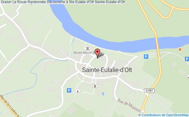 plan La Route Randonnée Découverte à Ste Eulalie D'olt Sainte-Eulalie-d'Olt