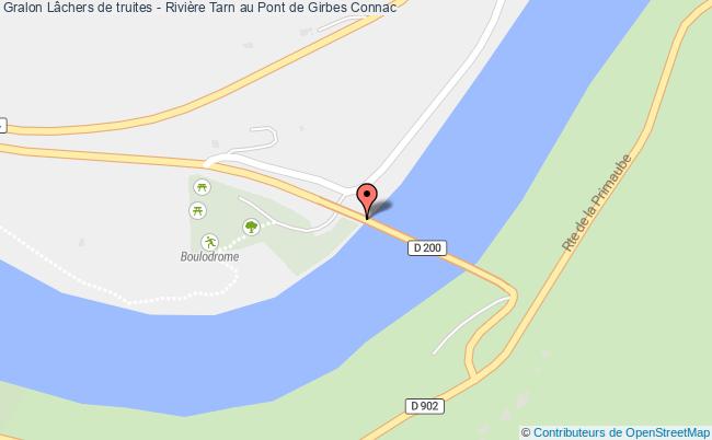 plan Lâchers De Truites - Rivière Tarn Au Pont De Girbes Connac