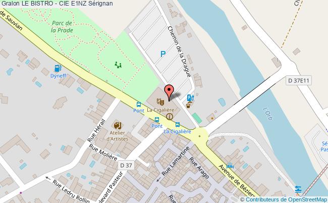 plan Le Bistro - Cie E1nz Sérignan