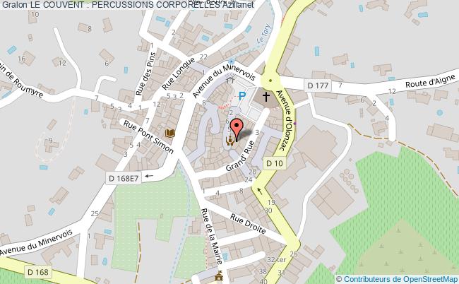 plan Le Couvent : Percussions Corporelles Azillanet