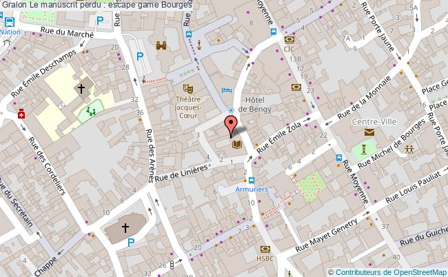 plan Le Manuscrit Perdu : Escape Game Bourges