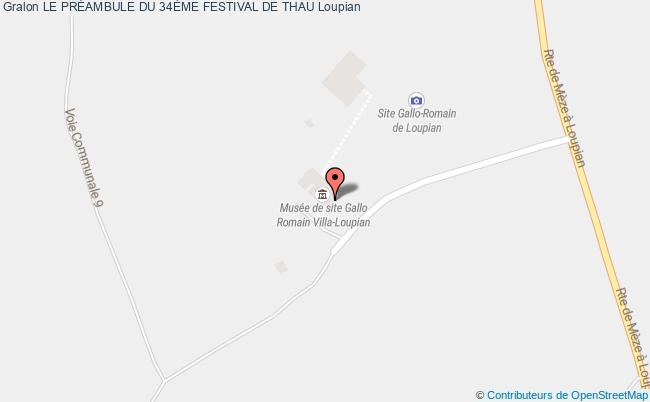 plan Le PrÉambule Du 34Ème Festival De Thau Loupian