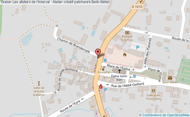 plan Les Ateliers De L'interval : Atelier Créatif Patchwork Belin-Béliet