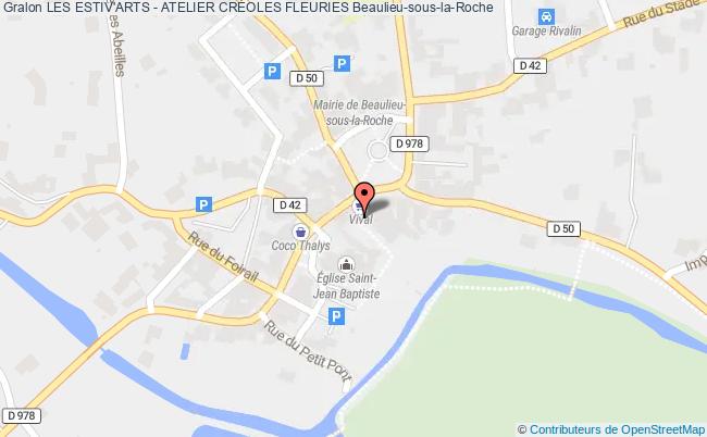 plan Les Estiv'arts - Atelier CrÉoles Fleuries Beaulieu-sous-la-Roche