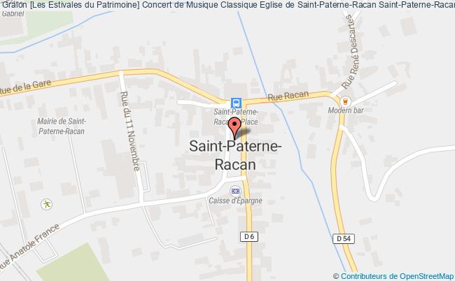 plan [les Estivales Du Patrimoine] Concert De Musique Classique Eglise De Saint-paterne-racan Saint-Paterne-Racan
