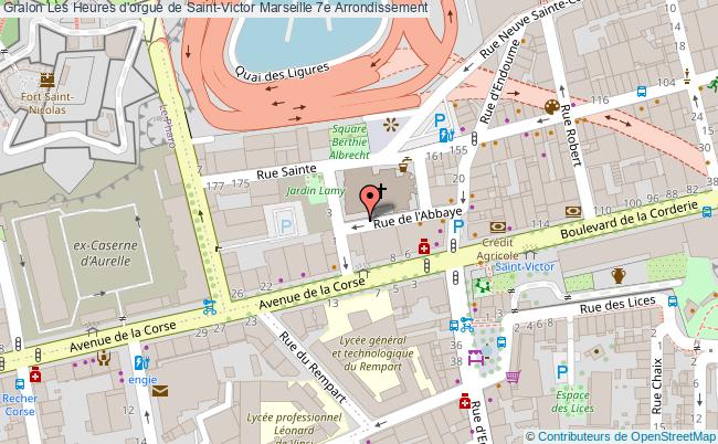 plan Les Heures D'orgue De Saint-victor Marseille