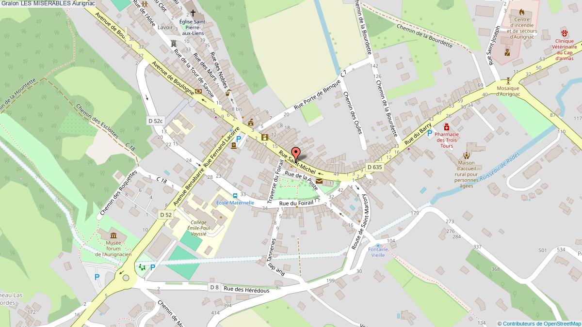 plan Les MisÉrables Aurignac