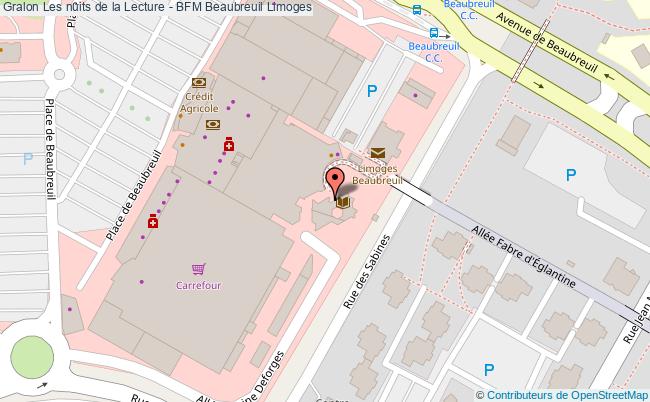 plan Les Nuits De La Lecture - Bfm Beaubreuil Limoges