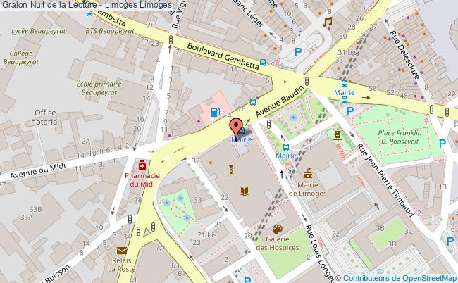 plan Les Nuits De La Lecture Limoges