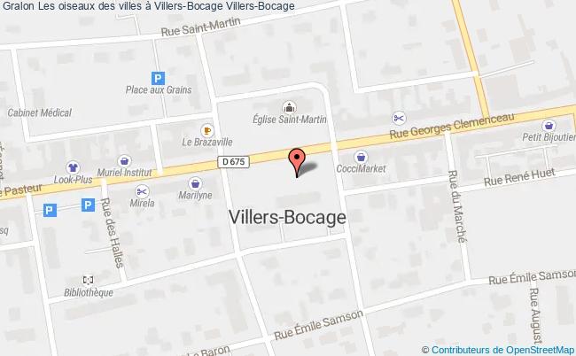 plan Les Oiseaux Des Villes à Villers-bocage Villers-Bocage