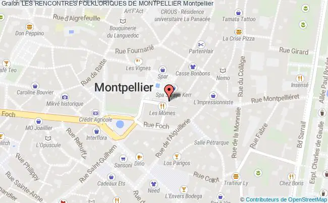 plan Les Rencontres Folkloriques De Montpellier Montpellier