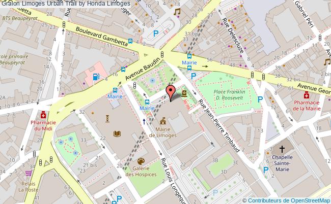 plan Limoges Urban Trail Limoges