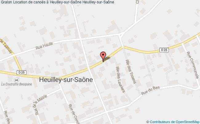 plan Location De Canoës à Heuilley-sur-saône Heuilley-sur-Saône