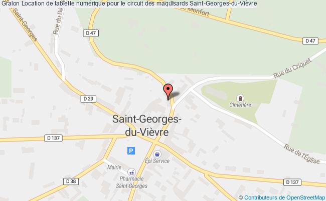 plan Location De Tablette Numérique Pour Le Circuit Des Maquisards Saint-Georges-du-Vièvre