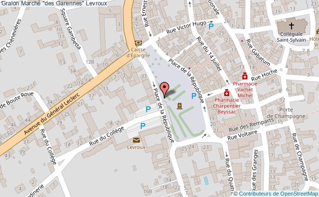 plan Marché "des Garennes" Levroux