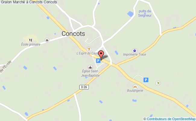 plan Marché à Concots Concots