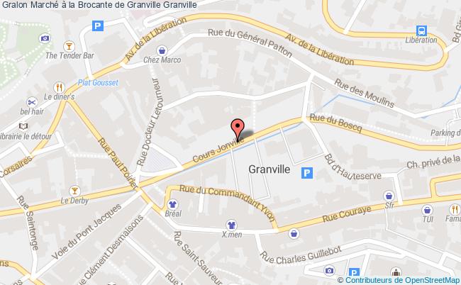 plan Marché à La Brocante De Granville - Juillet Granville