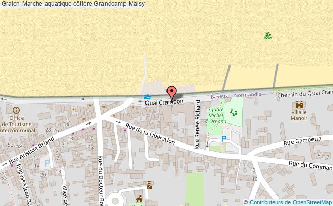 plan Marche Aquatique Côtière Grandcamp-Maisy