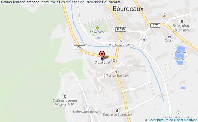 plan Marché Artisanal Nocturne : Les Artisans De Provence Bourdeaux
