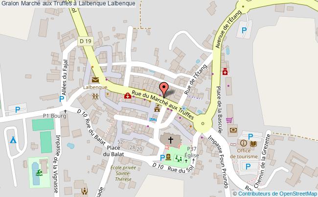 plan Marché Aux Truffes à Lalbenque Lalbenque