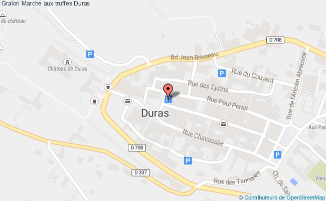 plan Marché Aux Truffes Duras