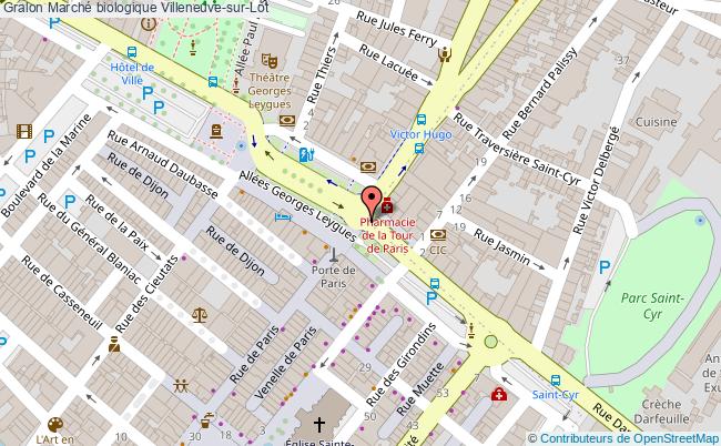 plan Marché Biologique Villeneuve-sur-Lot
