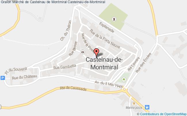 plan Marché De Castelnau De Montmiral Castelnau-de-Montmiral