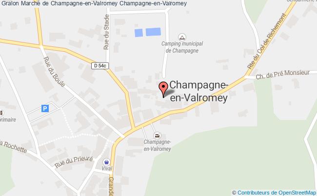 plan Marché De Champagne-en-valromey Champagne-en-Valromey