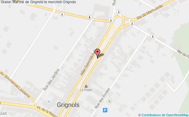 plan Marché De Grignols Le Mercredi Grignols