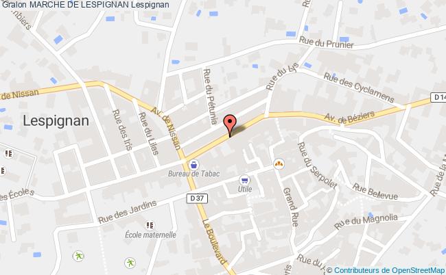 plan Marche De Lespignan Lespignan