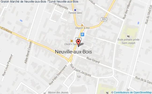 plan Marché De Neuville-aux-bois - Lundi Neuville-aux-Bois