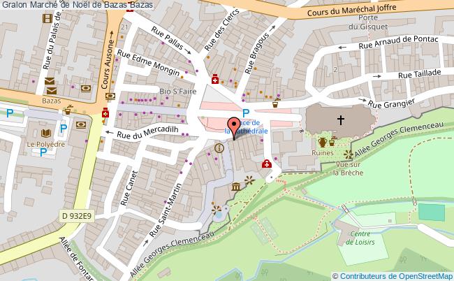 plan Marché De Noël De Bazas Bazas
