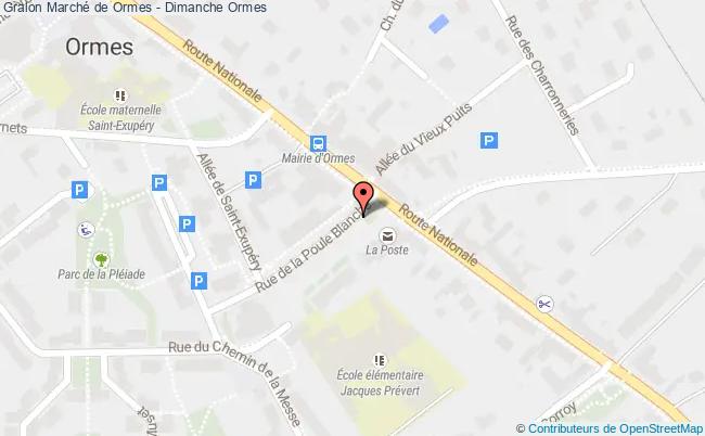 plan Marché De Ormes - Dimanche Ormes
