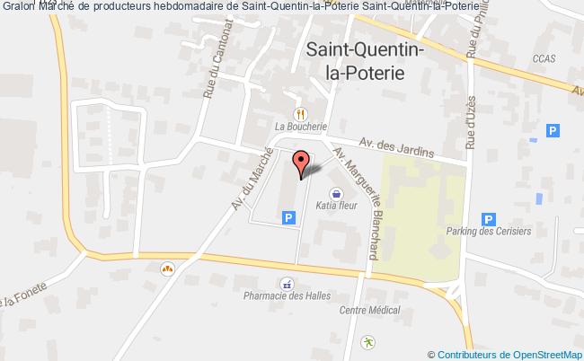 plan Marché De Producteurs Hebdomadaire De Saint-quentin-la-poterie Saint-Quentin-la-Poterie