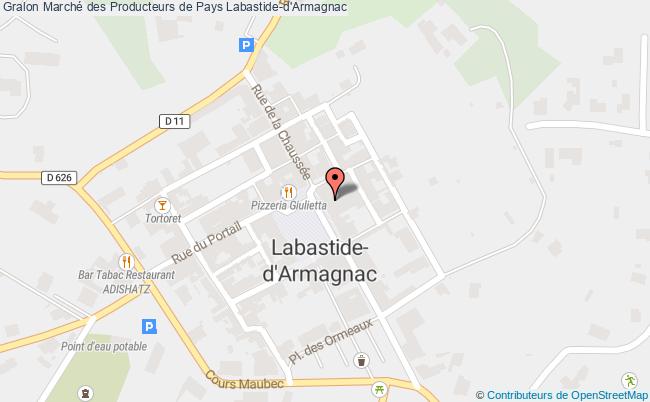 plan Marché Des Producteurs De Pays Labastide-d'Armagnac