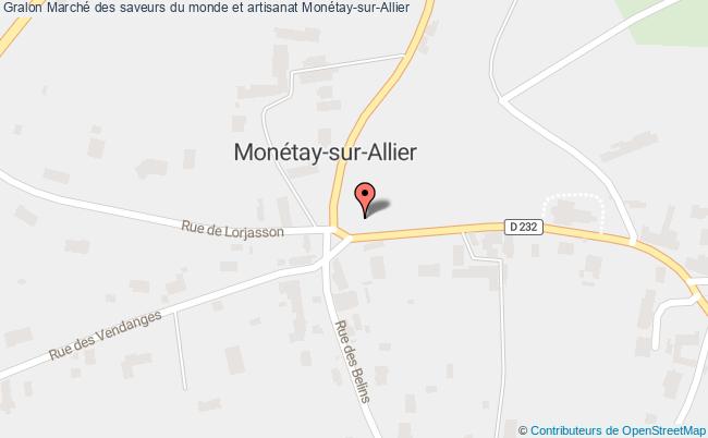 plan Marché Des Saveurs Du Monde Et Artisanat Monétay-sur-Allier
