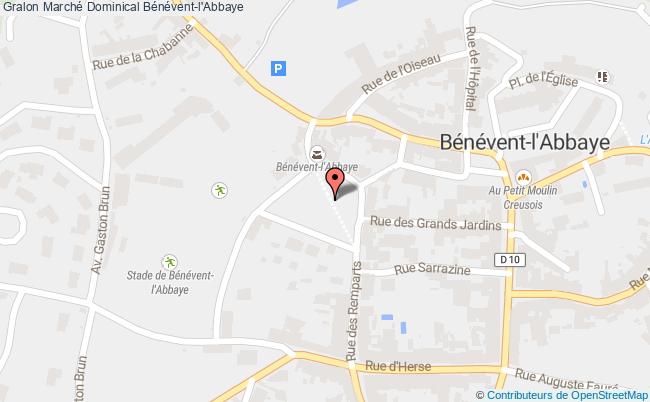 plan Marché Dominical Bénévent-l'Abbaye