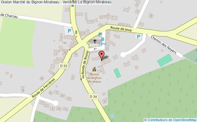 plan Marché Du Bignon-mirabeau - Vendredi Le Bignon-Mirabeau
