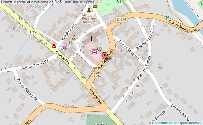 plan Marché Et Cavalcade De Noël Beaulieu-sur-Loire