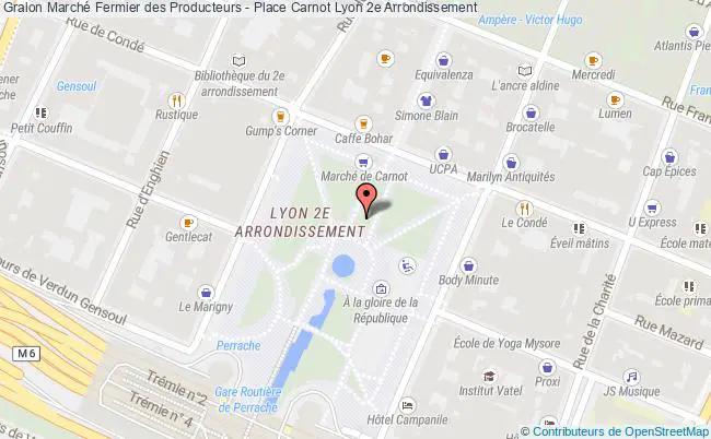 plan Marché Fermier Des Producteurs - Place Carnot Lyon