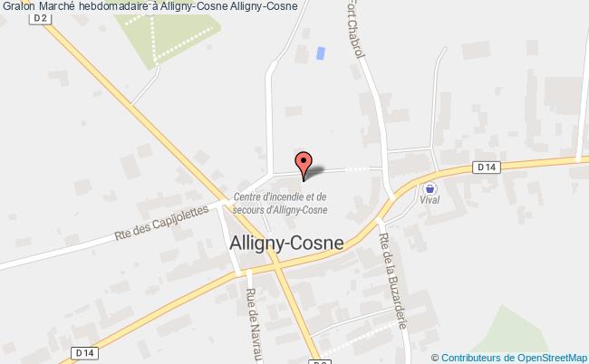 plan Marché Hebdomadaire à Alligny-cosne Alligny-Cosne