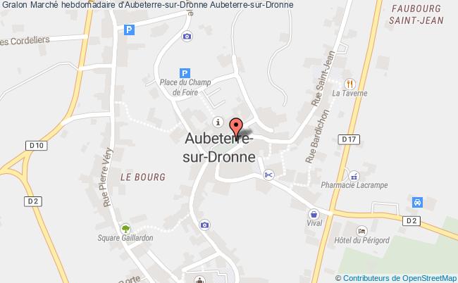 plan Marché Hebdomadaire D'aubeterre-sur-dronne Aubeterre-sur-Dronne