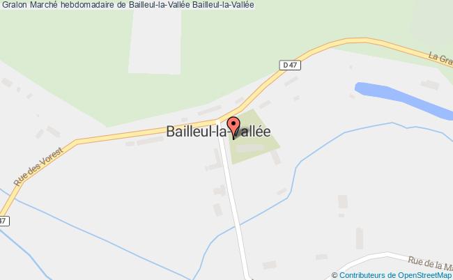 plan Marché Hebdomadaire De Bailleul-la-vallée Bailleul-la-Vallée