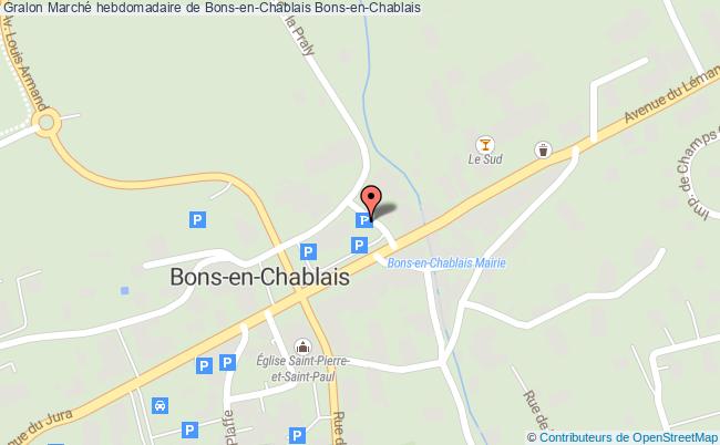 plan Marché Hebdomadaire De Bons-en-chablais Bons-en-Chablais