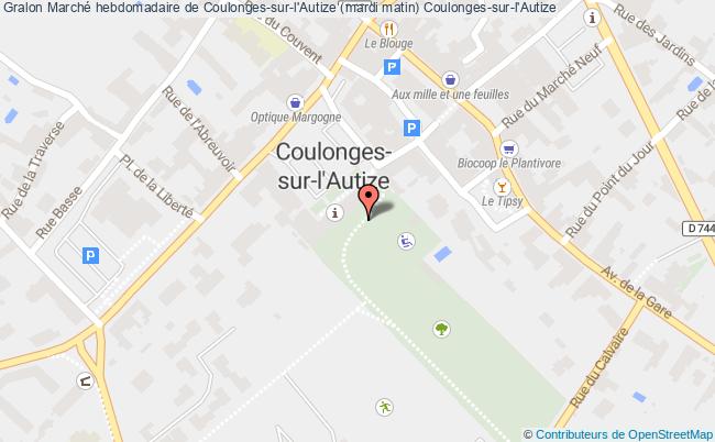 plan Marché Hebdomadaire De Coulonges-sur-l'autize (mardi Matin) Coulonges-sur-l'Autize