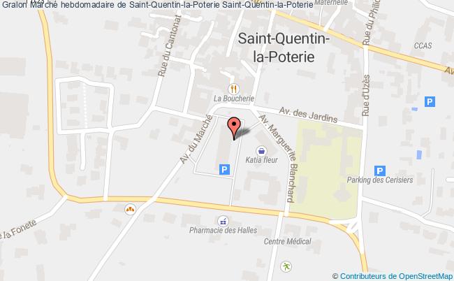 plan Marché Hebdomadaire De Saint-quentin-la-poterie Saint-Quentin-la-Poterie